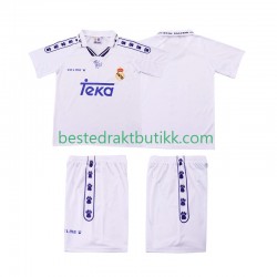 Fotballdrakter Real Madrid 1996 Retro Hjemmedraktsett 1994 Kortermet til Barn