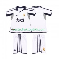 Fotballdrakter Real Madrid 2001 2002 Retro Hjemmedraktsett Kortermet til Barn