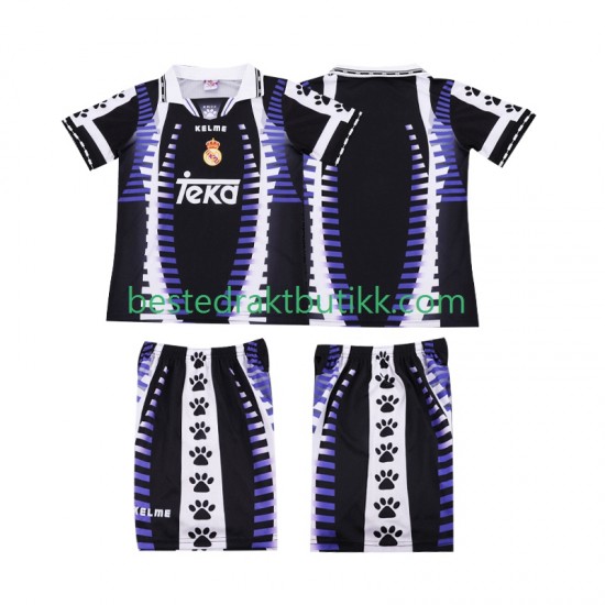 Fotballdrakter Real Madrid 1997 1998 Retro Tredjedraktsett Kortermet til Barn