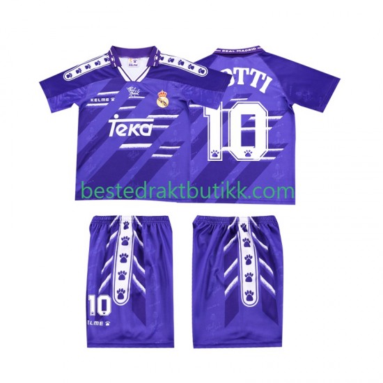 Fotballdrakter Real Madrid TOTTI 10 1996 Retro Bortedraktsett 1994 Kortermet til Barn