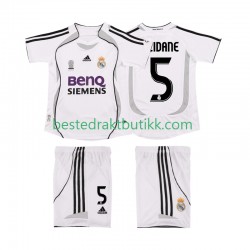 Fotballdrakter Real Madrid ZIDANE 5 2007 Retro Hjemmedraktsett 2006 Kortermet til Barn