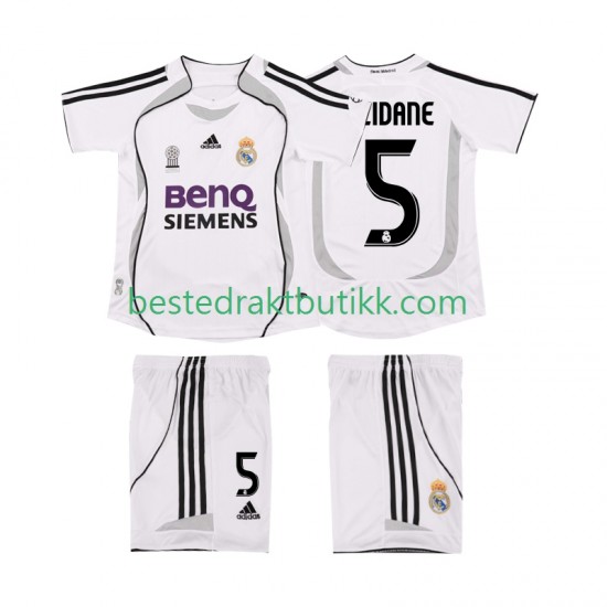 Fotballdrakter Real Madrid ZIDANE 5 2007 Retro Hjemmedraktsett 2006 Kortermet til Barn