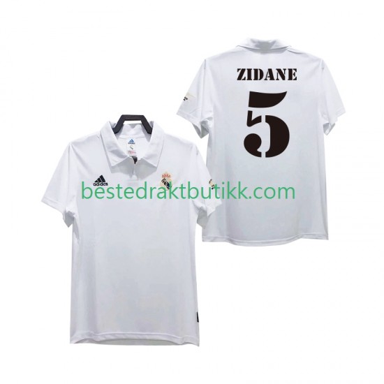 Fotballdrakter Real Madrid ZIDANE 5 2002 2003 Retro Hjemmedraktsett Kortermet til Herre