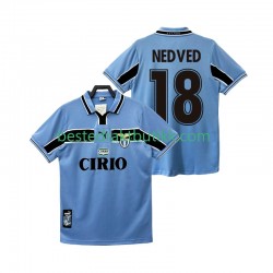 Fotballdrakter SS Lazio NEDVED 18 1998 Retro Hjemmedraktsett 1999 Kortermet til Herre