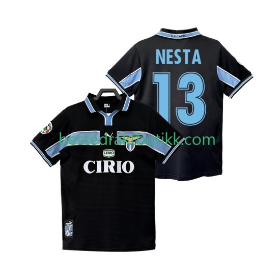 Fotballdrakter SS Lazio NESTA 13 1998 Retro Bortedraktsett 1999 Kortermet til Herre