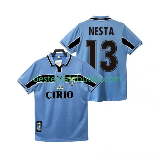 Fotballdrakter SS Lazio NESTA 13 1998 Retro Hjemmedraktsett 1999 Kortermet til Herre