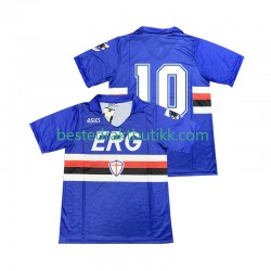 Fotballdrakter Sampdoria 10 1990 1991 Retro Hjemmedraktsett Kortermet til Herre