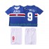 Fotballdrakter Sampdoria VIALLI 9 1990 1991 Retro Hjemmedraktsett Kortermet til Barn