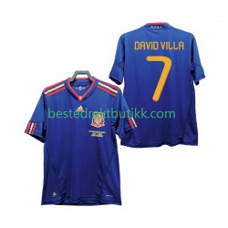 Fotballdrakter Spania DAVID VILLA 7 Retro Bortedraktsett 2010 Kortermet til Herre