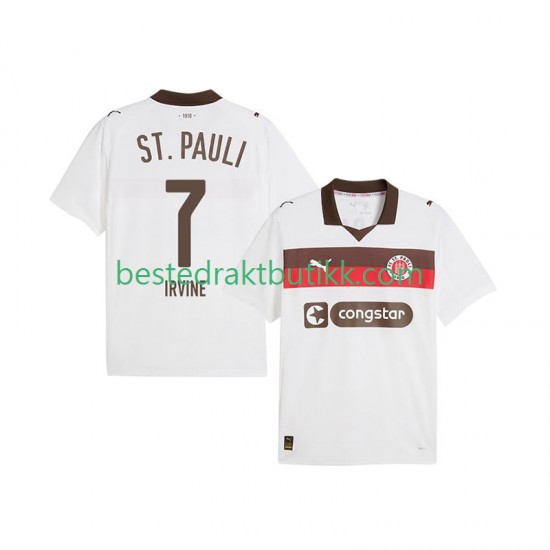 Fotballdrakter St. Pauli Jackson Irvine 7 Bortedraktsett 2025-2026 Kortermet til Herre