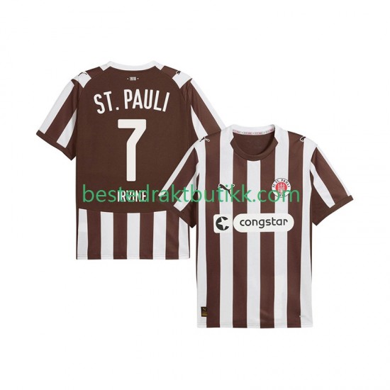 Fotballdrakter St. Pauli Jackson Irvine 7 Hjemmedraktsett 2025-2026 Kortermet til Herre