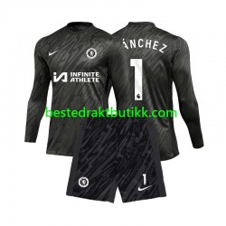 Fotballdrakter Chelsea Robert Sanchez 1 Keeper Bortedraktsett 2024-2025 Langermet til Barn