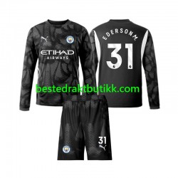 Fotballdrakter Manchester City Ederson Moraes 31 Keeper Fjerdedraktsett 2024-2025 Langermet til Barn