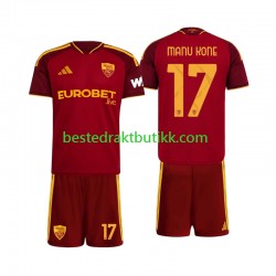 Fotballdrakter AS Roma Manu Kone 17 Hjemmedraktsett 2026-2027 Kortermet til Barn