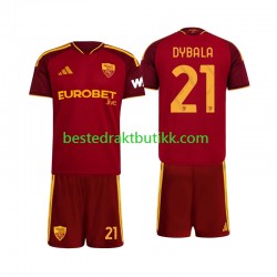 Fotballdrakter AS Roma Paulo Dybala 21 Hjemmedraktsett 2026-2027 Kortermet til Barn