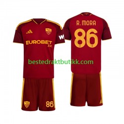Fotballdrakter AS Roma Rodrigo Mora 86 Hjemmedraktsett 2026-2027 Kortermet til Barn