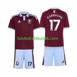 Fotballdrakter Aston Villa Alejandro Garnacho 17 Hjemmedraktsett 2026-2027 Kortermet til Barn