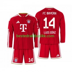 Fotballdrakter FC Bayern München Luis Diaz 14 Hjemmedraktsett 2026-2027 Langermet til Barn