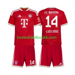 Fotballdrakter FC Bayern München Luis Diaz 14 Hjemmedraktsett 2026-2027 Kortermet til Barn