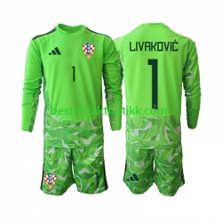 Fotballdrakter Kroatia Dominik Livakovic 25 Keeper Hjemmedraktsett 2026-2027 Langermet til Barn