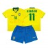 Fotballdrakter Brasil Romario 11 Retro Hjemmedraktsett 1994 Kortermet til Barn