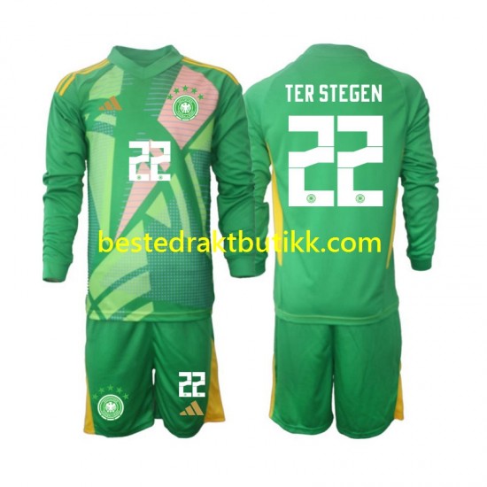 Fotballdrakter Tyskland Ter Stegen 22 Keeper Tredjedraktsett 2024-2025 Langermet til Barn