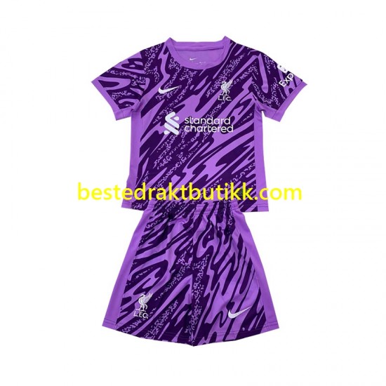 Fotballdrakter Liverpool Keeper Tredjedraktsett 2024-2025 Kortermet til Barn