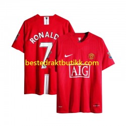 Fotballdrakter Manchester United Cristiano Ronaldo 7 Champion League 2007 Retro Hjemmedraktsett Kortermet til Herre