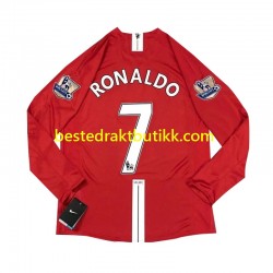Fotballdrakter Manchester United Cristiano Ronaldo 7 2007 Retro Hjemmedraktsett Langermet til Herre