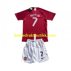 Fotballdrakter Manchester United Cristiano Ronaldo 7 Champion League 2007 Retro Hjemmedraktsett Kortermet til Barn