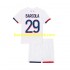 Fotballdrakter Paris Saint-Germain Bradley Barcola 29 Bortedraktsett 2024-2025 Kortermet til Barn