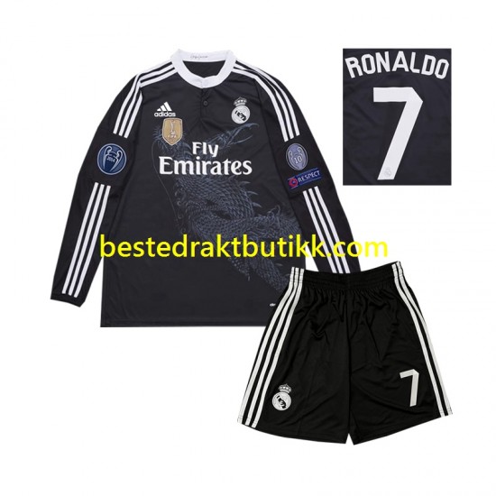 Fotballdrakter Real Madrid Cristiano Ronaldo 7 2014 Retro Tredjedraktsett Langermet til Barn
