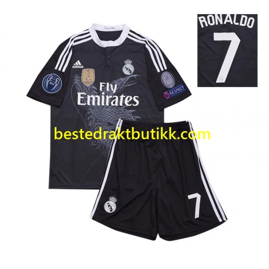 Fotballdrakter Real Madrid Cristiano Ronaldo 7 2014 Retro Tredjedraktsett Kortermet til Barn