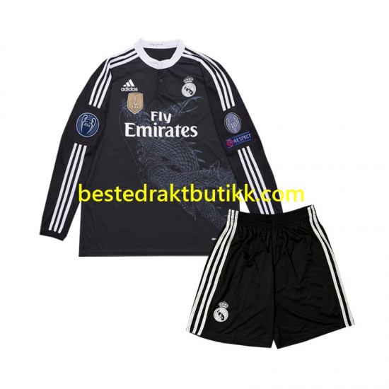 Fotballdrakter Real Madrid 2014 Retro Tredjedraktsett Langermet til Barn