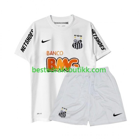 Fotballdrakter Santos FC -2012 Retro Hjemmedraktsett 2011 Kortermet til Barn