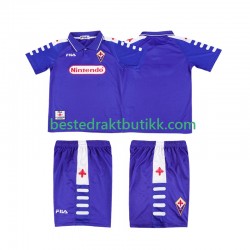 Fotballdrakter Fiorentina 1998 Retro Hjemmedraktsett 1999 Kortermet til Barn