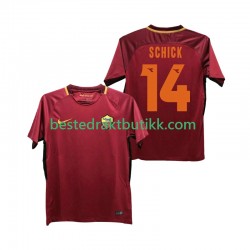 Fotballdrakter AS Roma SCHICK 14 2017-2018 Retro Hjemmedraktsett Kortermet til Herre