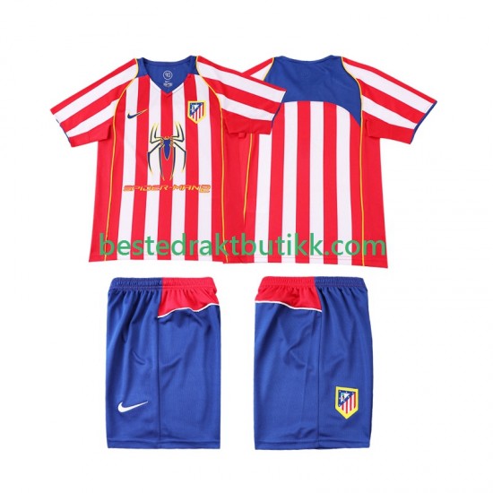 Fotballdrakter Atlético Madrid 2005 Retro Hjemmedraktsett 2004 Kortermet til Barn