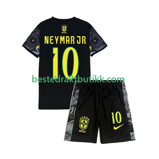 Brasil Neymar JR 10 Cheist the Redeemer Football Shirts Hjemmedraktsett 2024 Kortermet til Barn