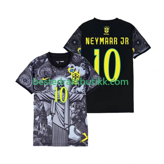 Fotballdrakter Brasil Neymar JR 10 Cheist the Redeemer Hjemmedraktsett 2024 Kortermet til Herre