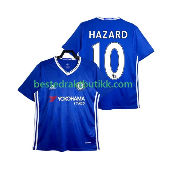 Fotballdrakter Chelsea HAZARD 10 2016-2017 Retro Hjemmedraktsett Kortermet til Herre
