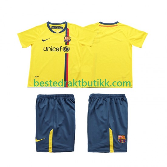 Fotballdrakter FC Barcelona 2009 Retro Bortedraktsett 2008 Kortermet til Barn