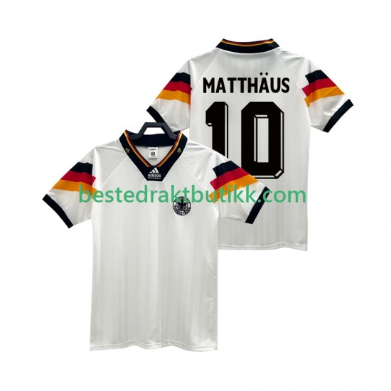 Fotballdrakter Tyskland MATTHAUS 10 1992 Retro Hjemmedraktsett Kortermet til Herre