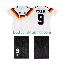 Fotballdrakter Tyskland VOLLER 9 1990 Retro Hjemmedraktsett Kortermet til Barn