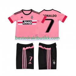 Fotballdrakter Juventus Cristiano RONALDO 7 2015 2016 Retro Bortedraktsett Kortermet til Barn