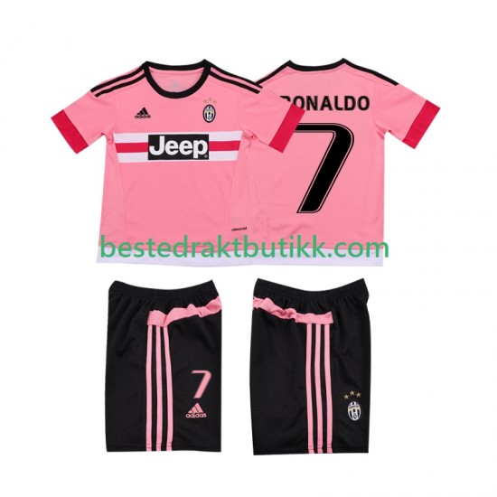 Fotballdrakter Juventus Cristiano RONALDO 7 2015 2016 Retro Bortedraktsett Kortermet til Barn