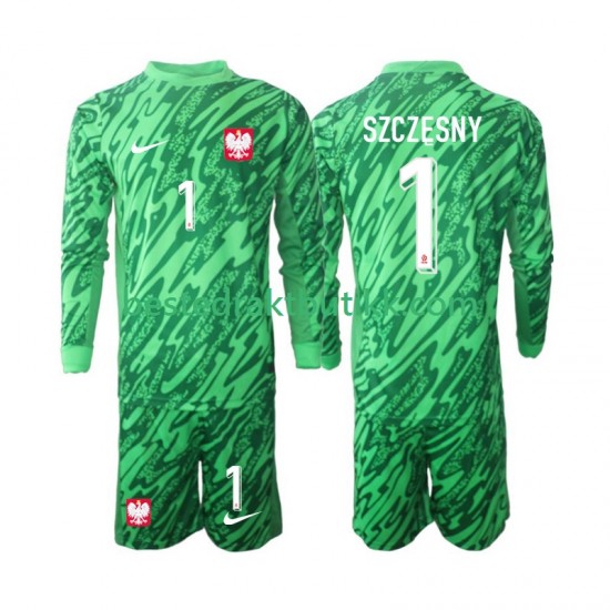 Fotballdrakter Polen Szczesny 1 Keeper Tredjedraktsett 2024 Langermet til Barn