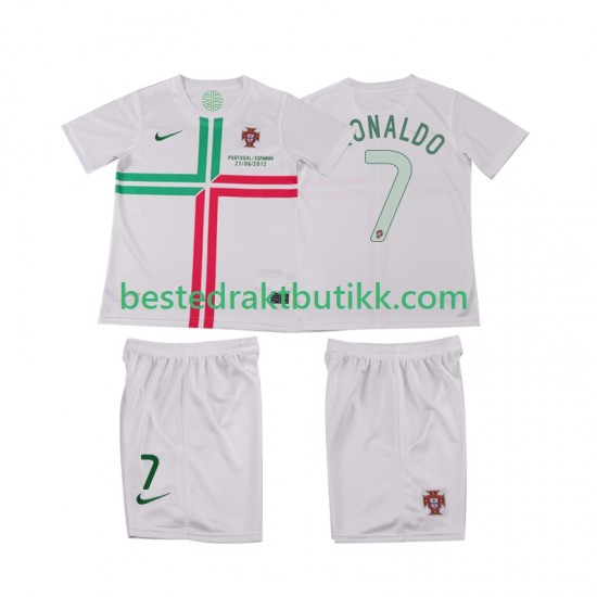 Fotballdrakter Portugal Cristiano Ronaldo 7 2012 Retro Bortedraktsett Kortermet til Barn