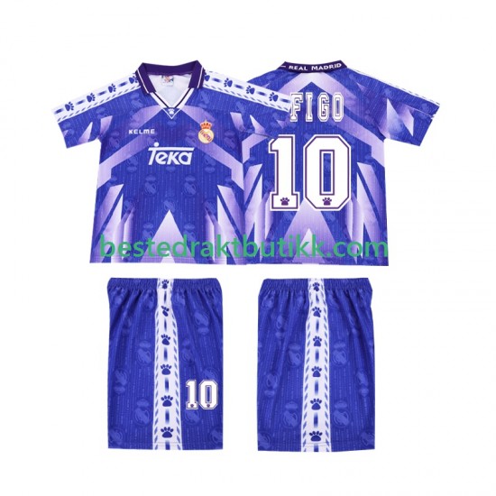 Fotballdrakter Real Madrid FIGO 10 1996-1997 Retro Bortedraktsett Kortermet til Barn