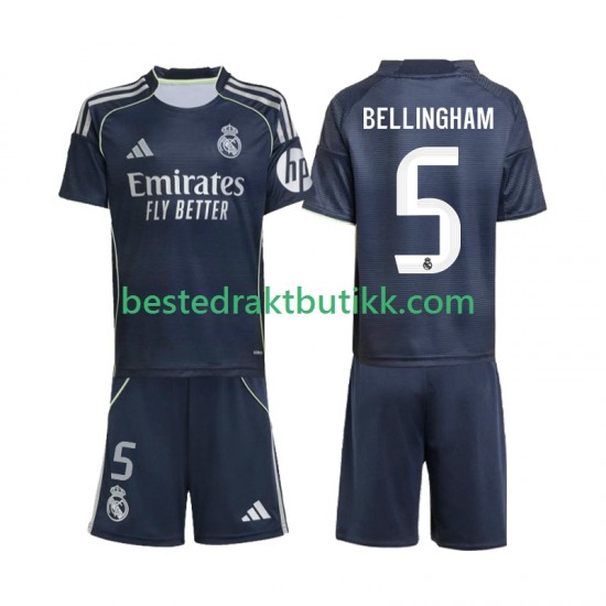 Fotballdrakter Real Madrid Jude Bellingham 5 Bortedraktsett 2025-2026 Kortermet til Barn